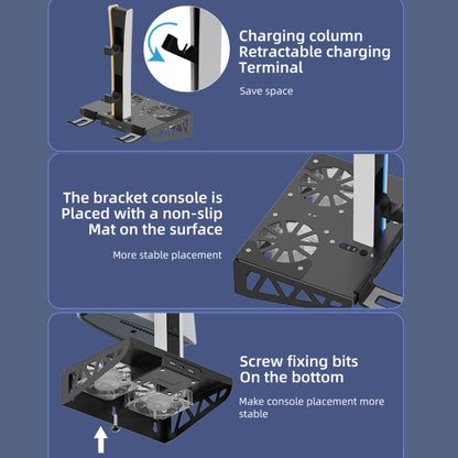 For PS5 Slim / PS5 iplay HBP-545 Wall Mount Charging Bracket(Black) - Holder by iplay | Online Shopping UK | buy2fix