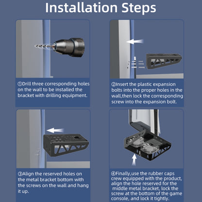 For PS5 Slim / PS5 iplay HBP-545 Wall Mount Charging Bracket(Black) - Holder by iplay | Online Shopping UK | buy2fix