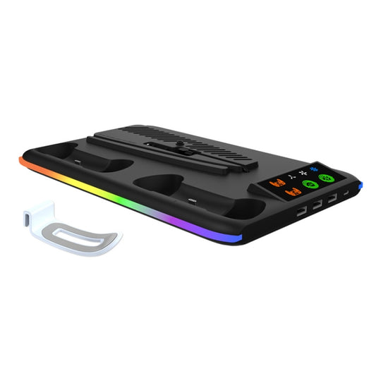 For PS5 Slim / PS5 iplay HA-8008 Cooling Bracket Headphone Organiser Grip Holder Charger(Black) - Holder by iplay | Online Shopping UK | buy2fix