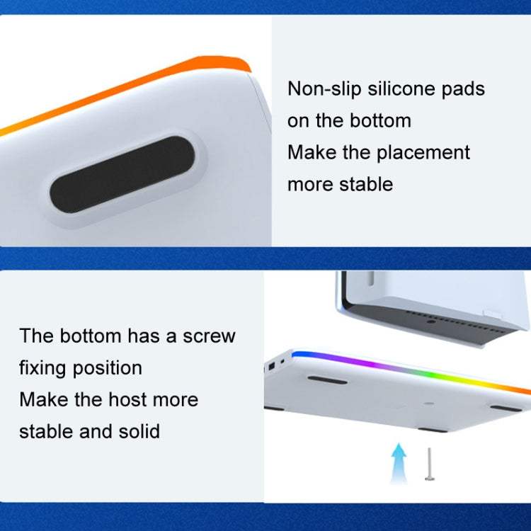 For PS5 Slim / PS5 iplay HA-8008 Cooling Bracket Headphone Organiser Grip Holder Charger(White) - Holder by iplay | Online Shopping UK | buy2fix