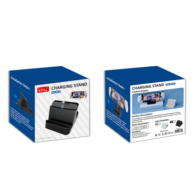 For PlayStation Portal iplay HBP-547 Palm Contact Terminal Portable Charging Stand(Black) - Charger & Power by iplay | Online Shopping UK | buy2fix
