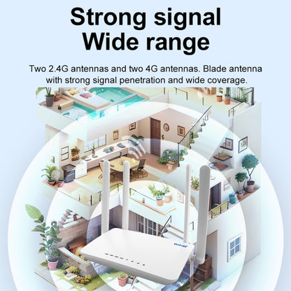 4G CPE Wireless Plug-In Router WiFi 6 Network Hotspot, EU Plug(White) by buy2fix