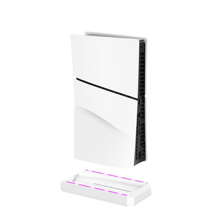 For PS5 Slim Console Wall-mounted Storage Rack With 3 USB2.0 Ports(White) - Holder by buy2fix | Online Shopping UK | buy2fix