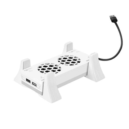 For XBOX Series S Console Base Cooling Fan Built-in LED Light Strip(White) - Holder by buy2fix | Online Shopping UK | buy2fix