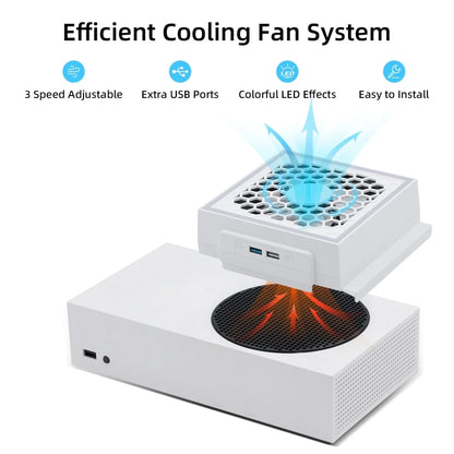 For XBOX Series S Console Side-mounted Cooling Fan RGB Color Light Radiator - Other by buy2fix | Online Shopping UK | buy2fix