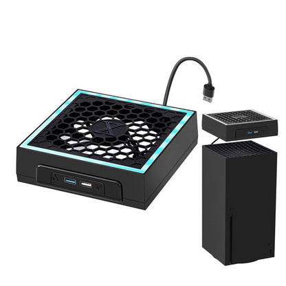 For Microsoft XBOX Series X Top Colorful Cooling Fan 3 Adjustable Speed(Black) - Other by buy2fix | Online Shopping UK | buy2fix