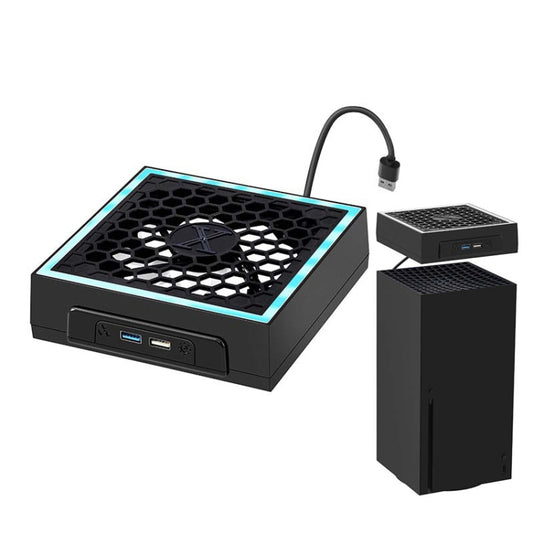 For Microsoft XBOX Series X Top Colorful Cooling Fan 3 Adjustable Speed(Black) - Other by buy2fix | Online Shopping UK | buy2fix