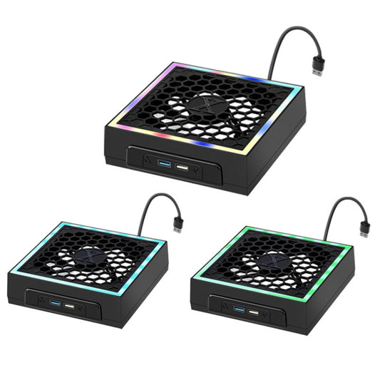 For Microsoft XBOX Series X Top Colorful Cooling Fan 3 Adjustable Speed(Black) - Other by buy2fix | Online Shopping UK | buy2fix