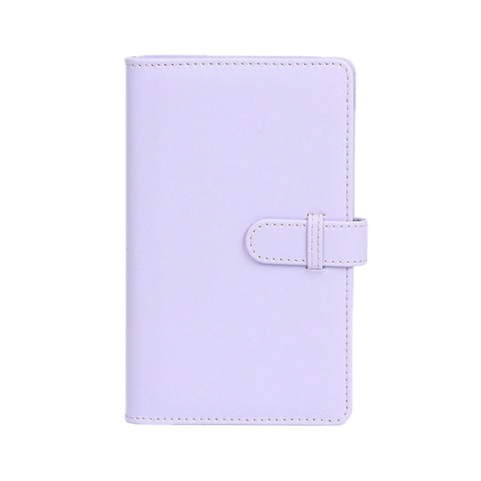 108-Piece Multifunctional 3 Inch Photo Ticket Credit Card Storage Book, Color: Iris Purple