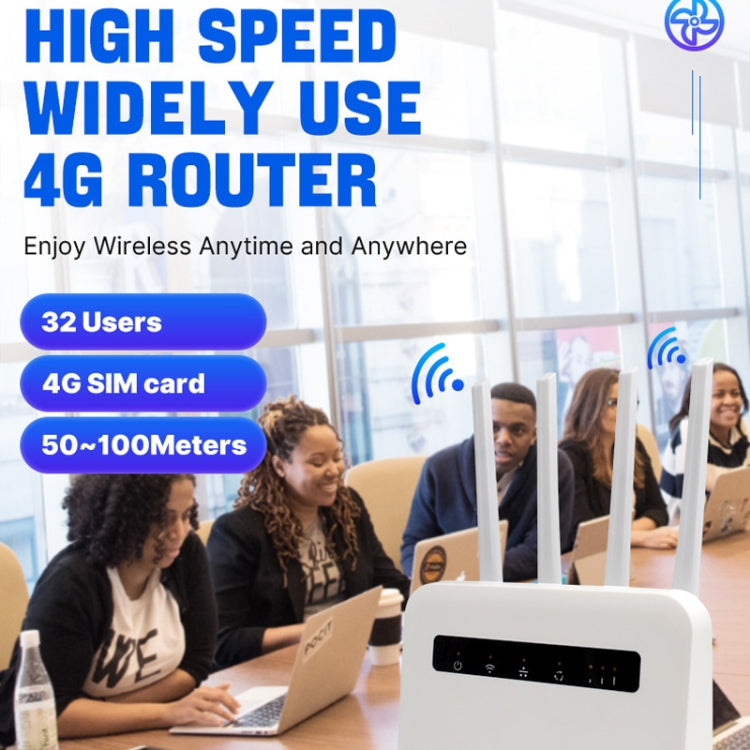 For European / Asian / African 4G CPE WiFi6 Plug-in Wireless Router Dual Port Wireless Hotspot, EU Plug(Milky White) by buy2fix