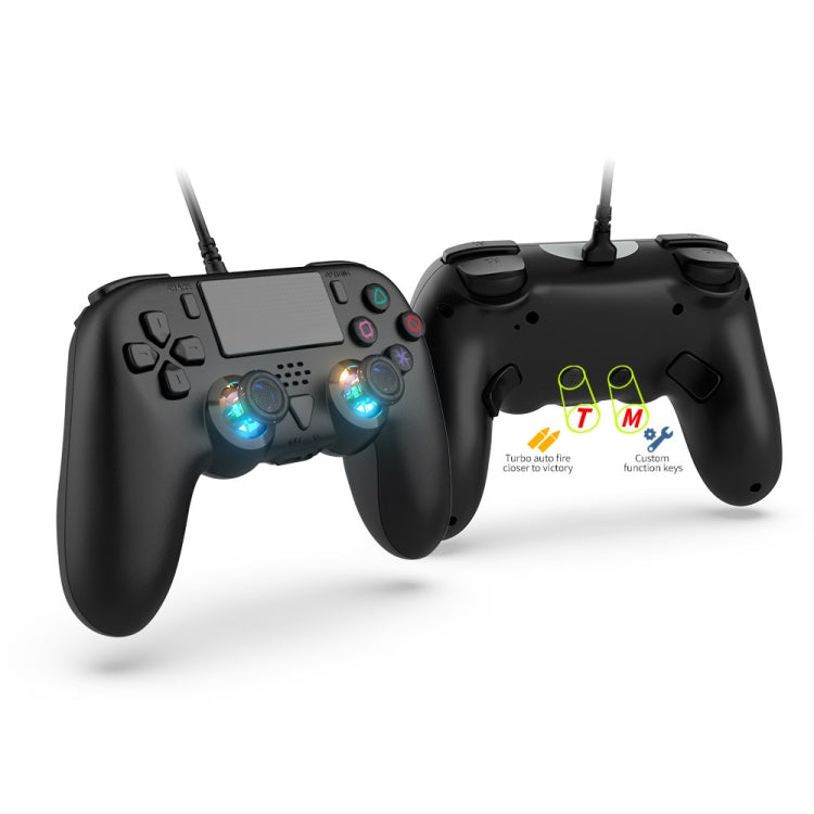 For PS5 / PS5 Slim / PC Wired Controller with Macro Programming Six-axis Gyro - Gamepads by buy2fix | Online Shopping UK | buy2fix