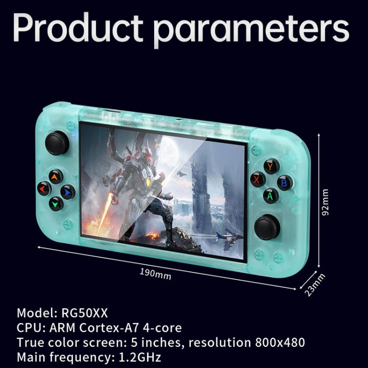 RG50XX 5-Inch Retro Handheld Game Console Linux System Built In 15000+ Games(White) - Pocket Console by buy2fix | Online Shopping UK | buy2fix