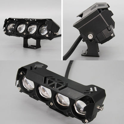 Motorcycle Spotlight External Lens Car LED Headlight Strong Spot Fog Light, Model: Near Yellow+Far White-3 Wires by buy2fix