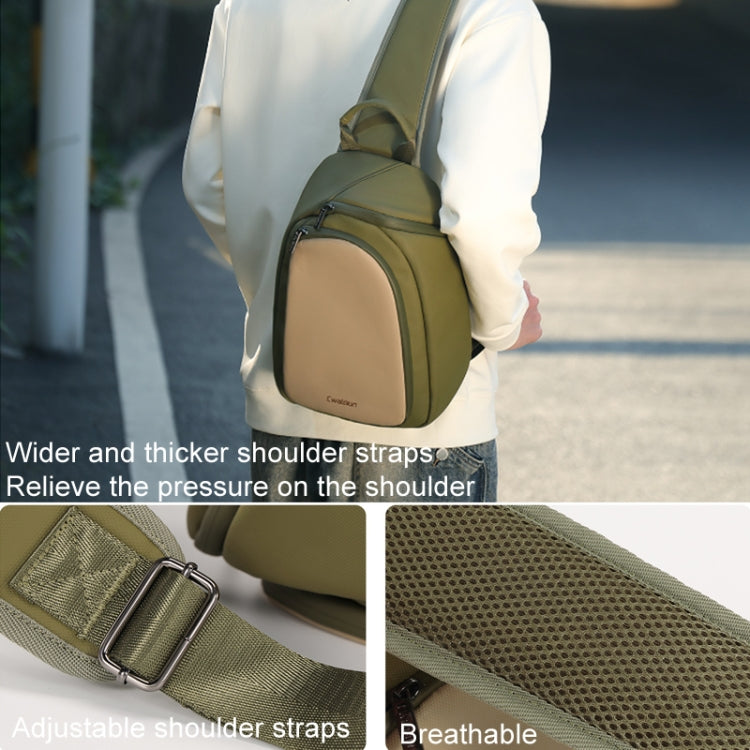 Cwatcun D148 Medium Casual Camera Bag Shoulder Crossbody Daily Photography Bag, Color: Army Green - Strap Satchel by Cwatcun | Online Shopping UK | buy2fix