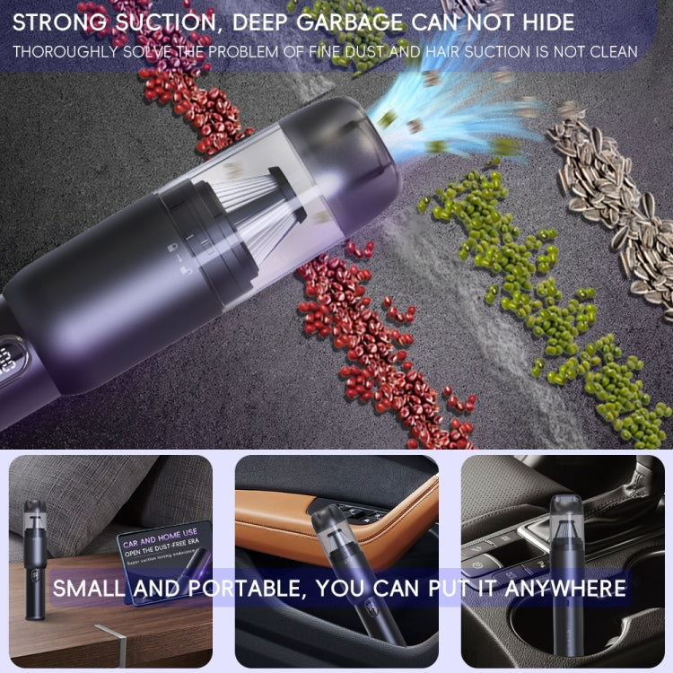 Multifunctional Suction Blowing Wireless Car Vacuum Cleaner Handheld High-Power Dust Blower(Black) by buy2fix