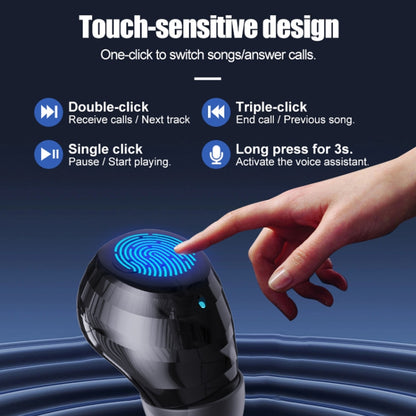 Q1 Mini Single Ear With Charging Compartment Wireless Invisible Stereo Bluetooth Earphone(Black) - Bluetooth Earphone by buy2fix | Online Shopping UK | buy2fix