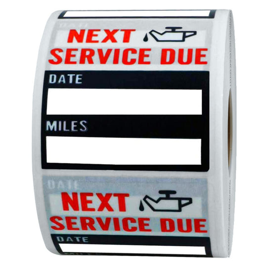 Car Oil Change/Maintenance Reminder Window Sticker(100pcs /Roll)