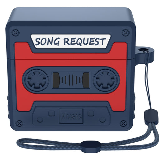 For AirPods 4 Retro Silicone Tape Shape Earphone Protective Case(Blue) - For AirPods 4 by buy2fix | Online Shopping UK | buy2fix