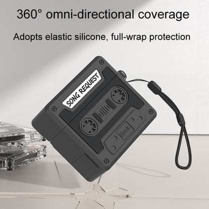 For AirPods 4 Retro Silicone Tape Shape Earphone Protective Case(Blue) - For AirPods 4 by buy2fix | Online Shopping UK | buy2fix