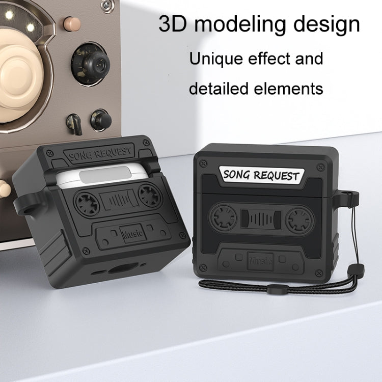 For AirPods 4 Retro Silicone Tape Shape Earphone Protective Case(Blue) - For AirPods 4 by buy2fix | Online Shopping UK | buy2fix