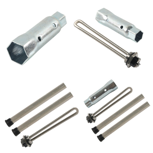 Water Heater Heating Element For RV Camper, Specifications: 4pcs /Pack Heating Tube + Anode Rod + Sleeve by buy2fix