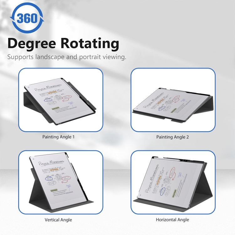 For reMarkable Paper Pro 2024 11.8 inch Rotating Dormant Case(Black) - Others by buy2fix | Online Shopping UK | buy2fix