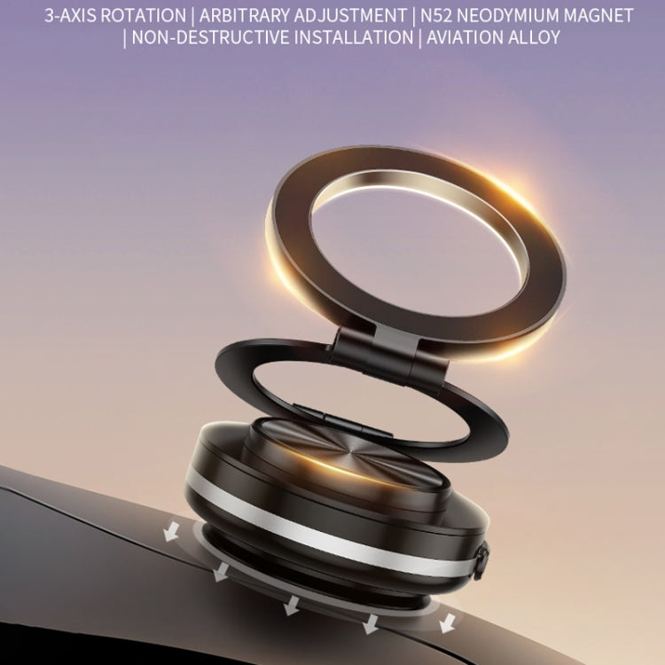 AIMITE C2 Car Vacuum Suction Cup Magnetic Three Axis Linkage Rotatable Cell Phone Holder(Black) by AIMITE