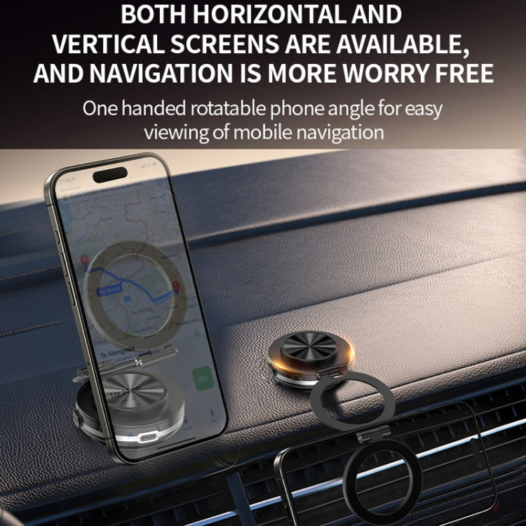 AIMITE C2 Car Vacuum Suction Cup Magnetic Three Axis Linkage Rotatable Cell Phone Holder(Black) by AIMITE