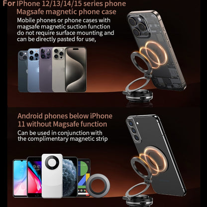 AIMITE C2 Car Vacuum Suction Cup Magnetic Three Axis Linkage Rotatable Cell Phone Holder(Black) by AIMITE