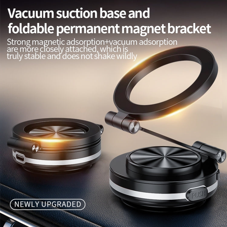 AIMITE C2 Car Vacuum Suction Cup Magnetic Three Axis Linkage Rotatable Cell Phone Holder(Black) by AIMITE