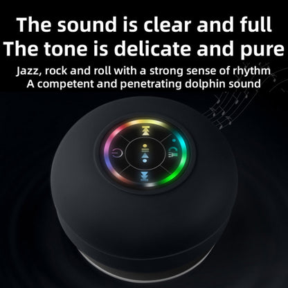 BT-07 Portable Large Suction Cup Waterproof Bathroom Bluetooth Speaker(Black) - Waterproof Speaker by buy2fix | Online Shopping UK | buy2fix