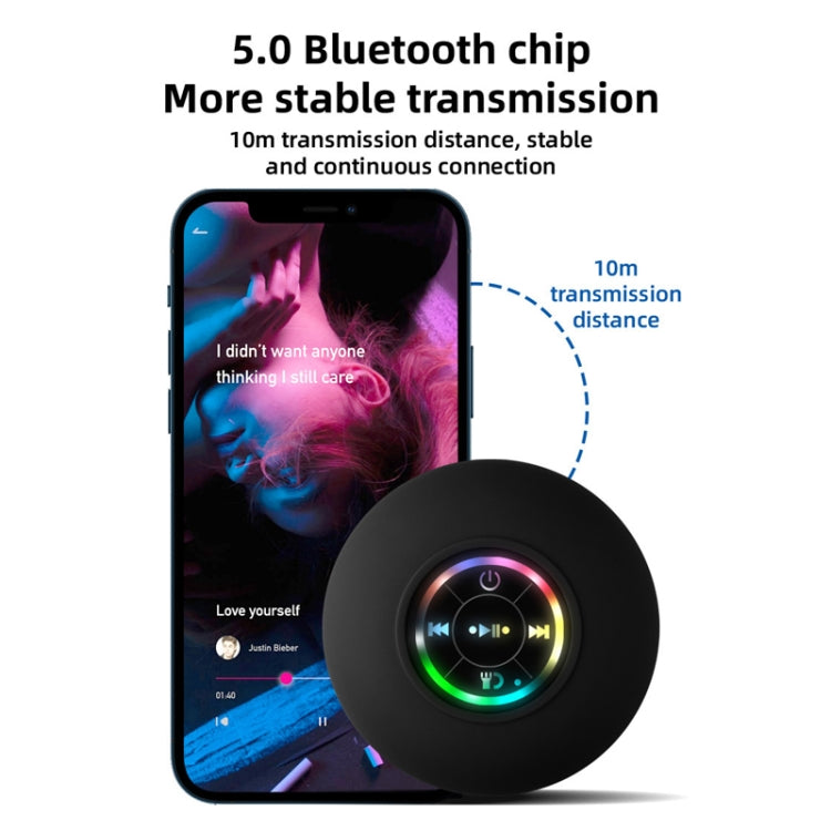 BT-07 Portable Large Suction Cup Waterproof Bathroom Bluetooth Speaker(Black) - Waterproof Speaker by buy2fix | Online Shopping UK | buy2fix