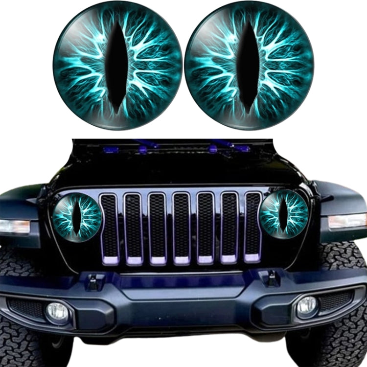 1pair Beast Eyes Headlight Decorative Stickers Off-Road Vehicle Front Lights Stereo Decals, Style: 9 by buy2fix