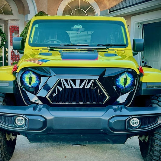 1pair Beast Eyes Headlight Decorative Stickers Off-Road Vehicle Front Lights Stereo Decals, Style: 25 by buy2fix