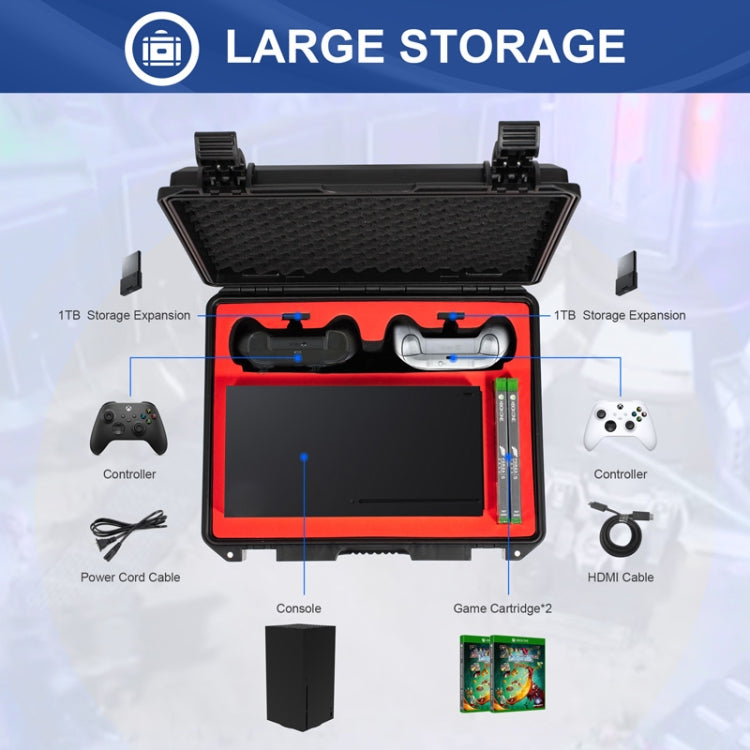 For MicroSoft Xbox Series X DEVASO Game Console Organizer Waterproof Case Accessories - Bags by DEVASO | Online Shopping UK | buy2fix