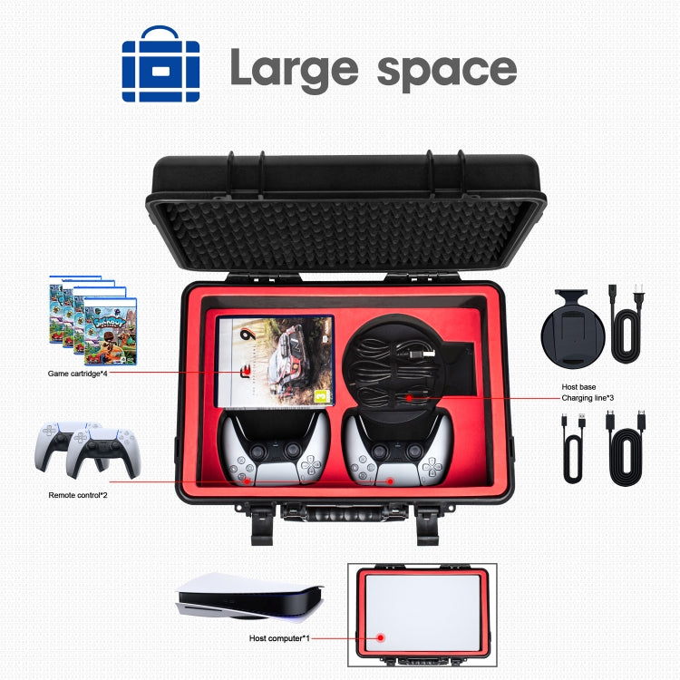 For PS5 DEVASO Game Console Storage Box Hard-shell Waterproof Handheld Case - Bags by DEVASO | Online Shopping UK | buy2fix