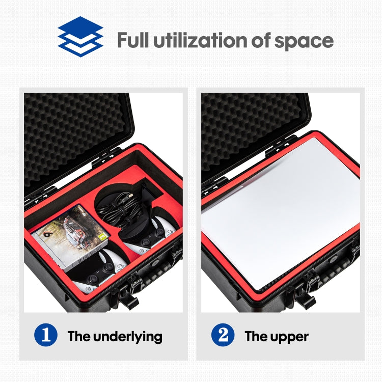 For PS5 DEVASO Game Console Storage Box Hard-shell Waterproof Handheld Case - Bags by DEVASO | Online Shopping UK | buy2fix