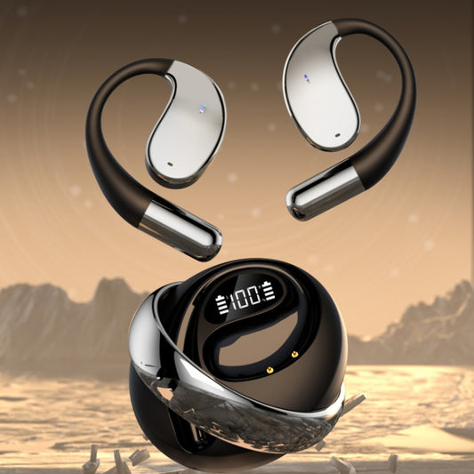 Q93 Planet Energy Ring Rotating Open-Ear Bluetooth Earphone With Lanyard(White) - Bluetooth Earphone by buy2fix | Online Shopping UK | buy2fix