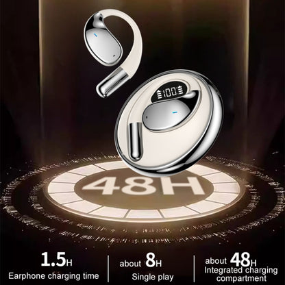 Q93 Planet Energy Ring Rotating Open-Ear Bluetooth Earphone With Lanyard(White) - Bluetooth Earphone by buy2fix | Online Shopping UK | buy2fix