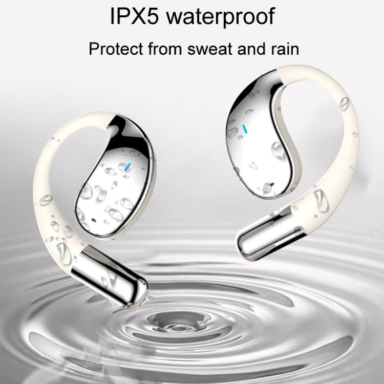 Q93 Planet Energy Ring Rotating Open-Ear Bluetooth Earphone With Lanyard(White) - Bluetooth Earphone by buy2fix | Online Shopping UK | buy2fix