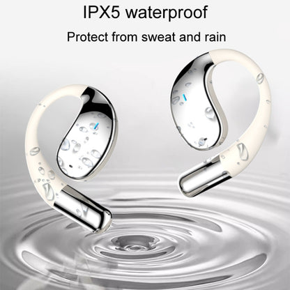 Q93 Planet Energy Ring Rotating Open-Ear Bluetooth Earphone With Lanyard(White) - Bluetooth Earphone by buy2fix | Online Shopping UK | buy2fix