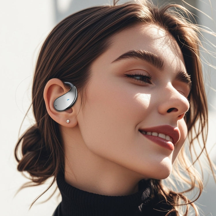 Q93 Planet Energy Ring Rotating Open-Ear Bluetooth Earphone With Lanyard(White) - Bluetooth Earphone by buy2fix | Online Shopping UK | buy2fix