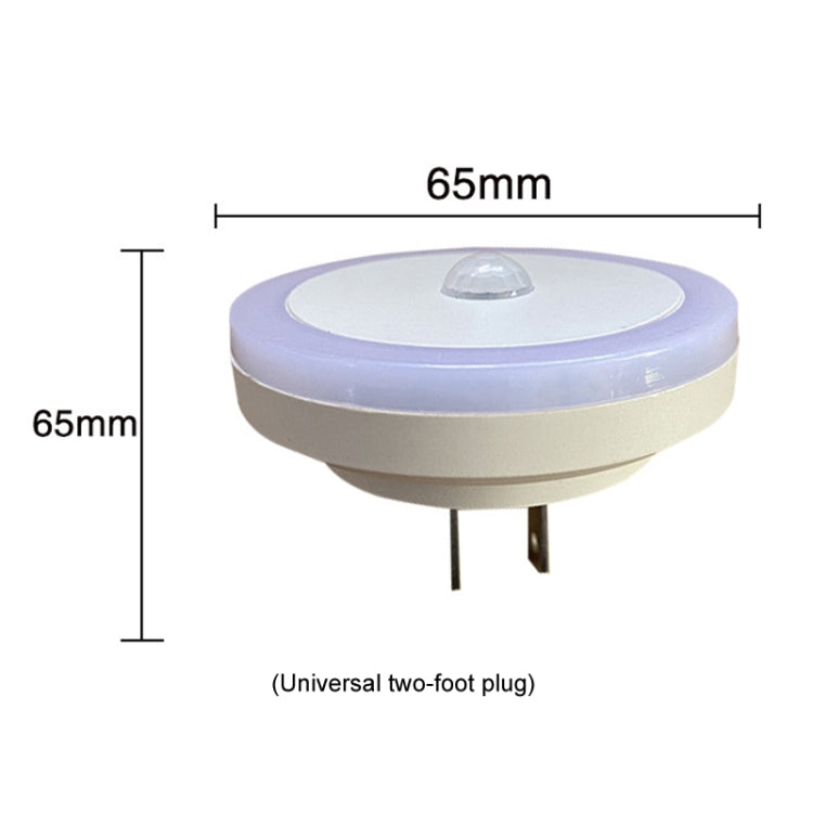3W LED Human Body Sensor Light Smart Light Control Infrared Plug- in Night Lamp Floor Bedroom Lamp, US Plug(Warm Light) - Sensor LED Lights by buy2fix | Online Shopping UK | buy2fix