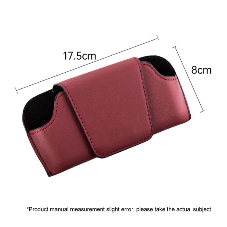 Car Eyeglasses Case Sun Visor Back Clip Sunglasses Organizer Multi-function Leather Sunglasses Clip(Gray) by buy2fix