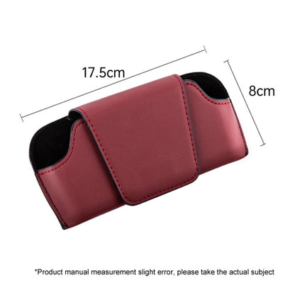 Car Eyeglasses Case Sun Visor Back Clip Sunglasses Organizer Multi-function Leather Sunglasses Clip(Gray) by buy2fix