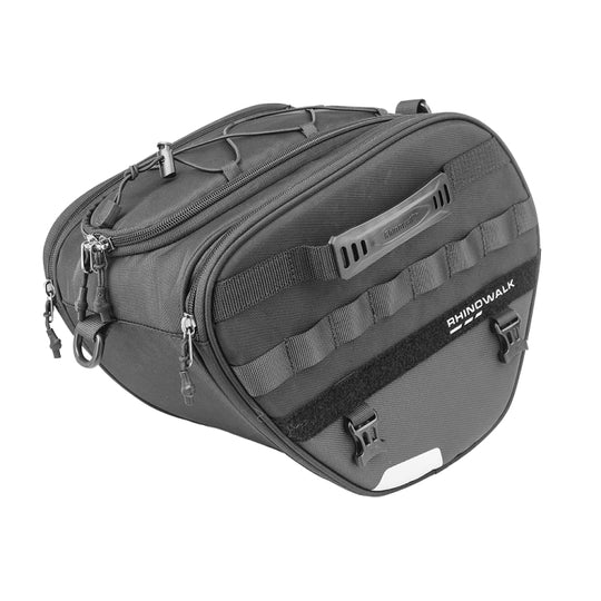 Rhinowalk MTR5001 15L Scooter Front Bag Large Capacity Curved Beam Motorcycle Rear Seat Bag(Black)
