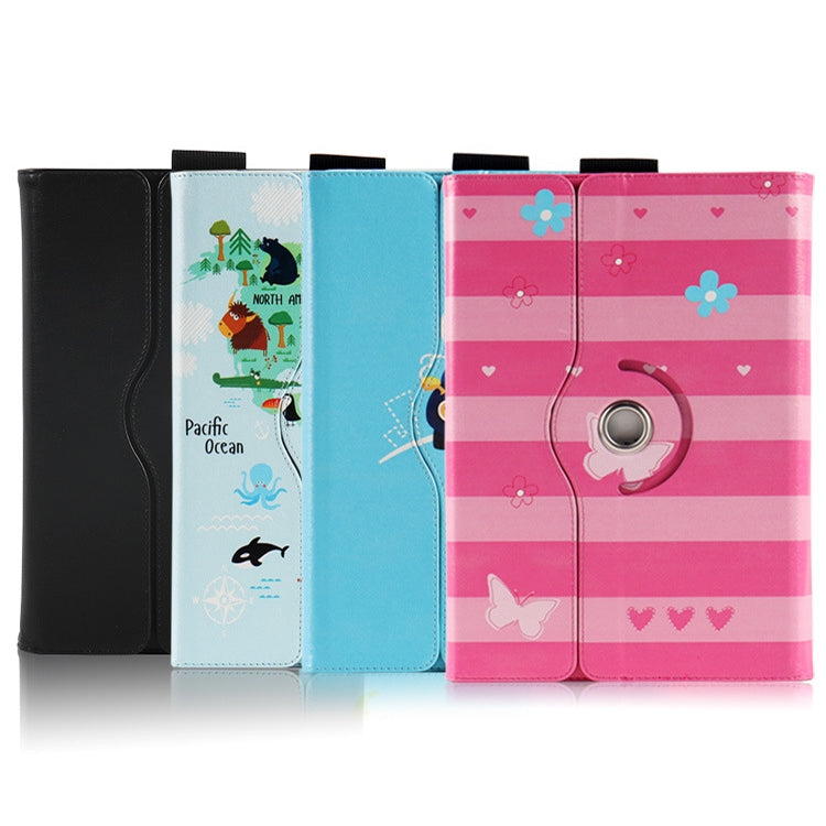 For UMIDIGI G1 Tab 10-11 inch Universal 360 Degree Rotation Leather Tablet Case(Blue Car) - Others by buy2fix | Online Shopping UK | buy2fix