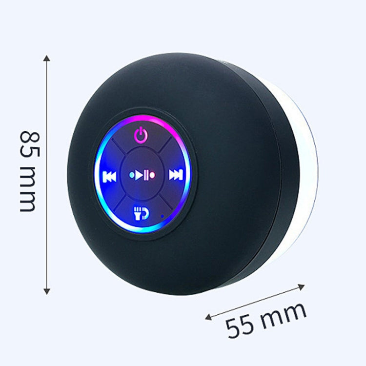Bathroom Suction Cup Waterproof Bluetooth Stereo Portable Home Outdoor Dazzling Colorful Speaker(Blue) - Waterproof Speaker by buy2fix | Online Shopping UK | buy2fix