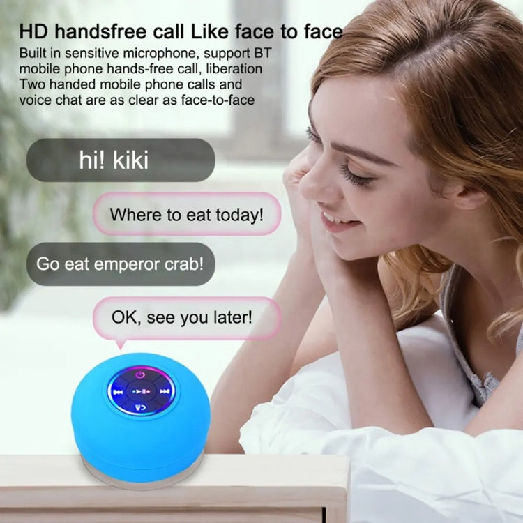 Bathroom Suction Cup Waterproof Bluetooth Stereo Portable Home Outdoor Dazzling Colorful Speaker(Blue) - Waterproof Speaker by buy2fix | Online Shopping UK | buy2fix