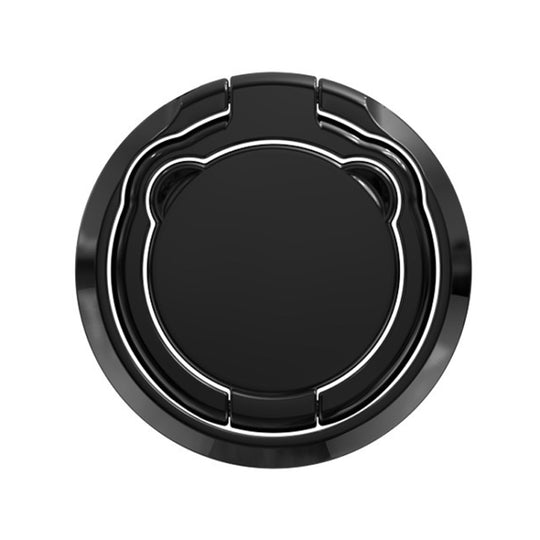 Universal Mobile Folding Finger Ring Holder 360 Rotation Desktop Phone Holder(Black)